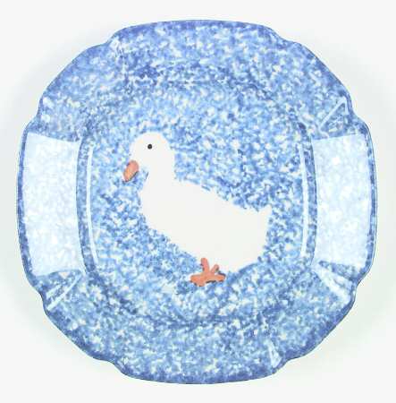 Blue Stipple with Duck Salad Plate