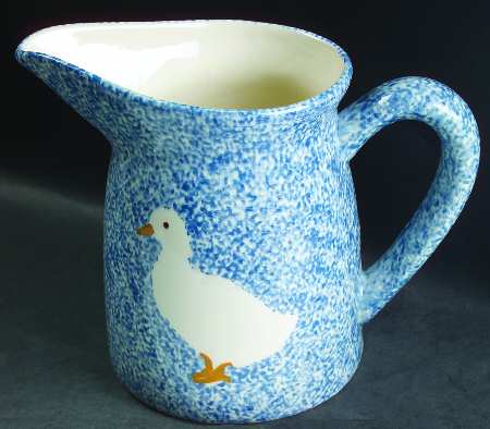 Blue Stipple with Duck 48 Oz Pitcher