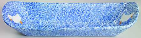 Blue Stipple with Duck Cracker Server-Boat