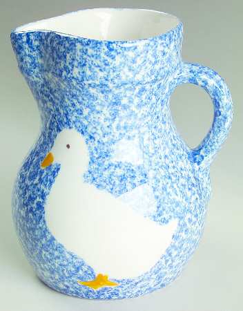 Blue Stipple with Duck 56 Oz Pitcher