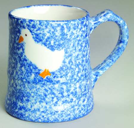 Blue Stipple with Duck Tankard