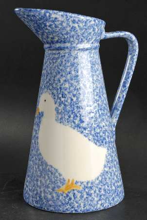 Blue Stipple with Duck 40 Oz Pitcher