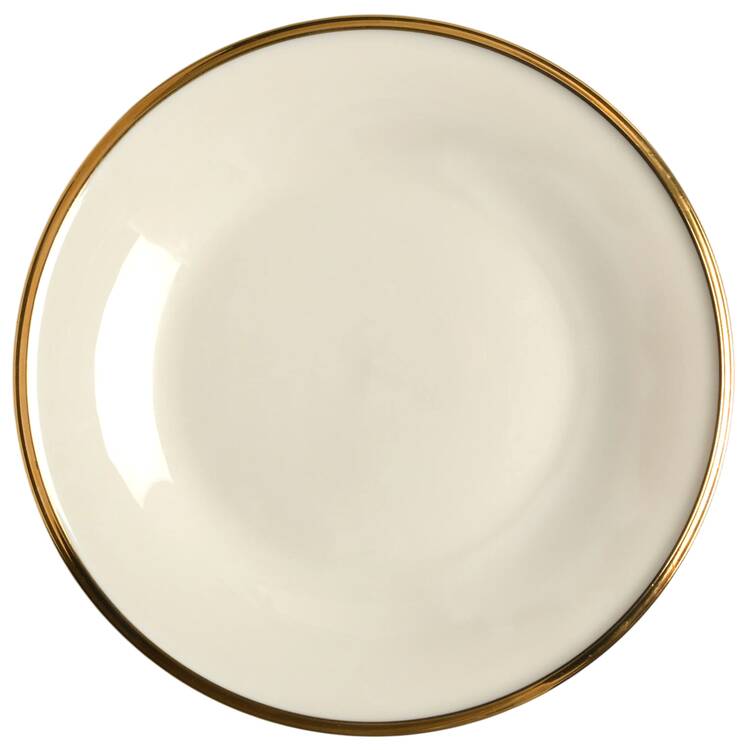 Dimension Gold Dessert Plate/Cream Soup Saucer for Footed Bowl