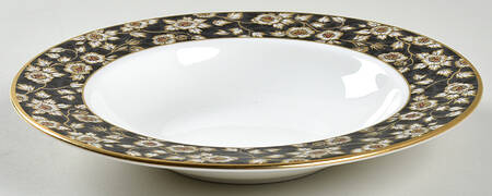 Golden Dynasty (White Background) Rim Soup Bowl