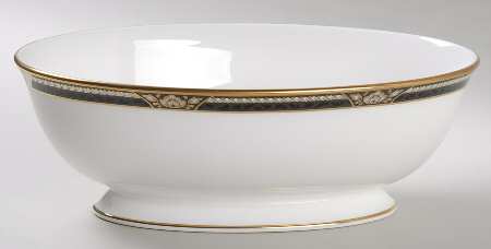 Golden Dynasty (White Background) 9" Oval Vegetable Bowl