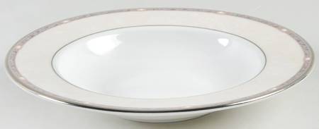 Pearlescence Platinum Rim Soup Bowl