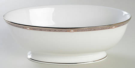 Pearlescence Platinum 9" Oval Vegetable Bowl