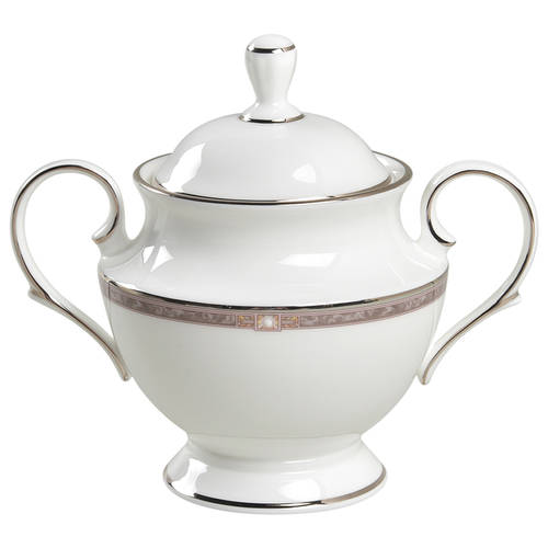 Pearlescence Platinum Sugar Bowl & Lid