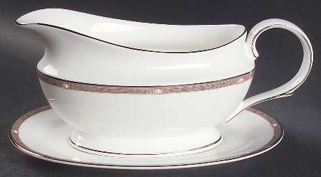 Pearlescence Platinum Gravy Boat & Underplate