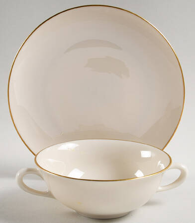 L26 Flat Cream Soup Bowl & Saucer Set