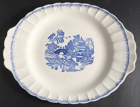 Blue Willow 13" Oval Serving Platter