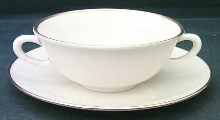 Presidential Gold Flat Cream Soup Bowl & Dessert Plate/Saucer Set