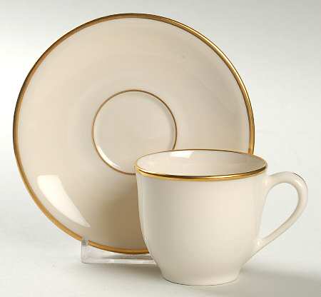 Presidential Gold Flat Demitasse Cup & Saucer Set