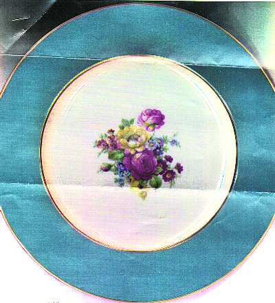 J345X9-1 Blue (Smooth) Luncheon Plate