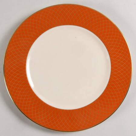 Au Courant Persimmon Dinner Plate