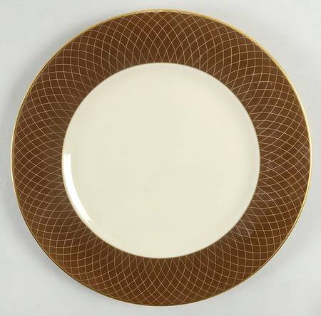 Au Courant Cocoa Dinner Plate