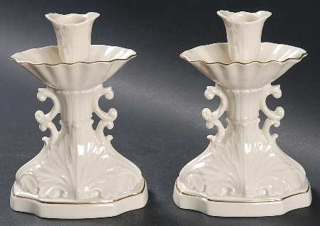 Aquarius Collection (Giftware) 6" Candlestick - Set of 2