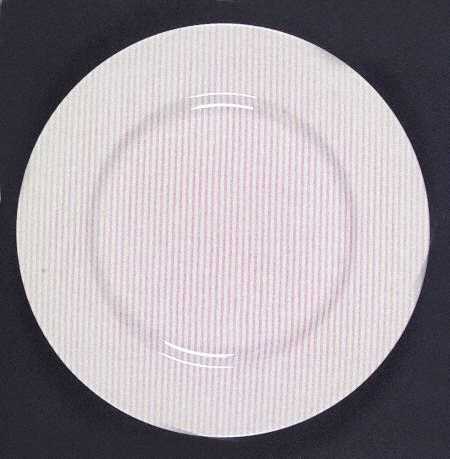 Button Down Pink Dinner Plate