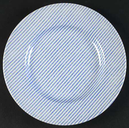 Button Down Blue Salad Plate