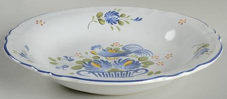 Chanteclerc Blue 13" Deep Round Platter