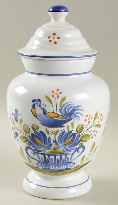 Chanteclerc Blue Medium Pharmacy Jar & Lid