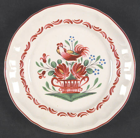 Chanteclerc Red Salad Plate