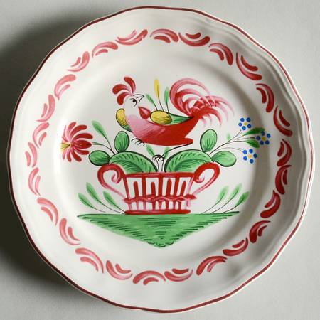 Chanteclerc Red Bread & Butter Plate