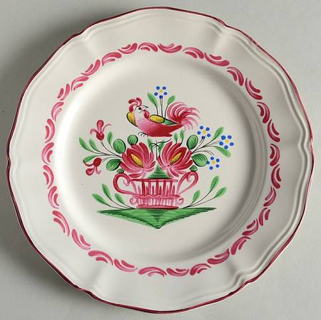 Chanteclerc Red Salad/Dessert Plate