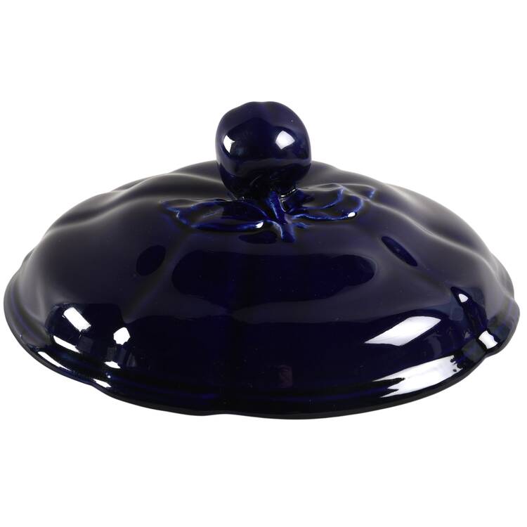 Louis XV Cobalt Lid for Round Vegetable by Luneville