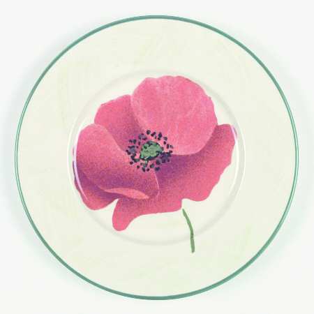 Coquelicot Red Poppy Dinner Plate