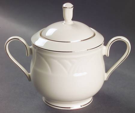 Sand Dune Platinum Sugar Bowl & Lid