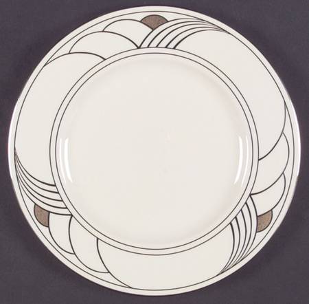 Sand Dune Platinum Accent Luncheon Plate