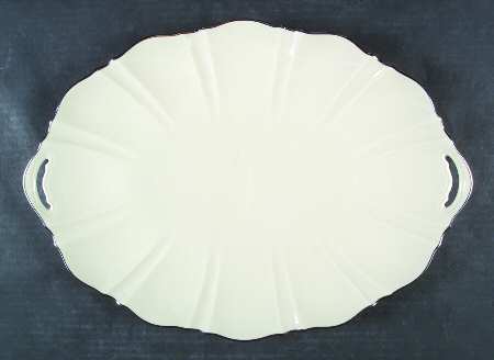 Symphony (Giftware, Platinum Trim) 17" Oval Serving Platter