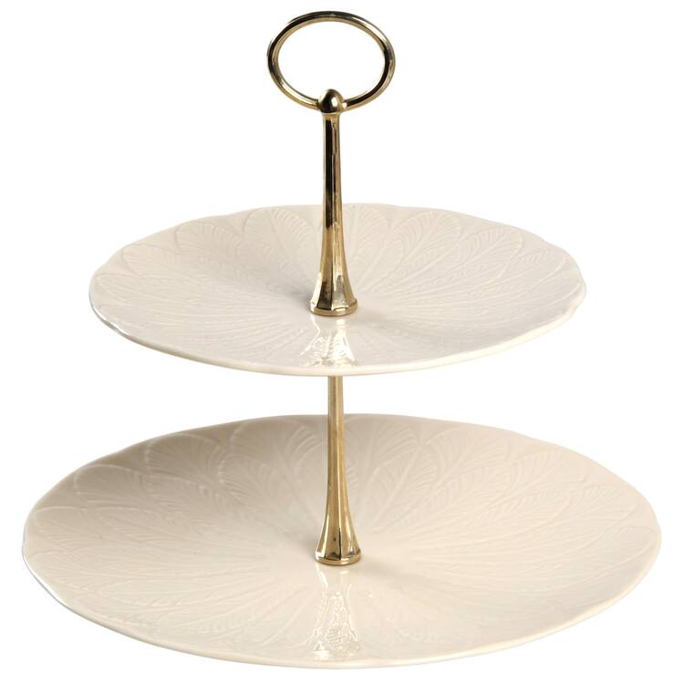 Greenfield Collection 2 Tiered Serving Tray (Dinner & Salad Plate)