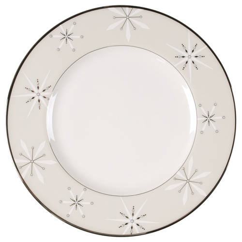 Federal Platinum Christmas Accent Luncheon Plate