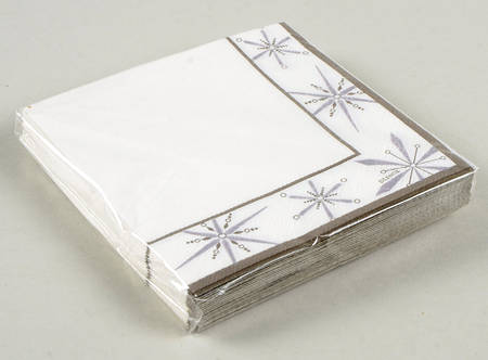 Federal Platinum Christmas Package of Paper Beverage Napkins