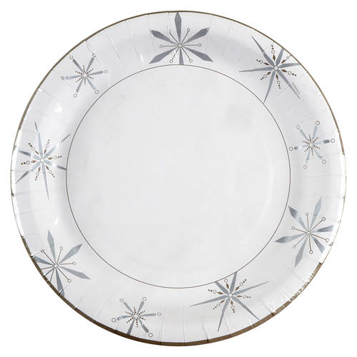 Federal Platinum Christmas Pack of 8 - Paper Dinner Plate