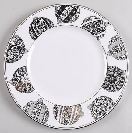 Federal Platinum Christmas Accent Luncheon Plate