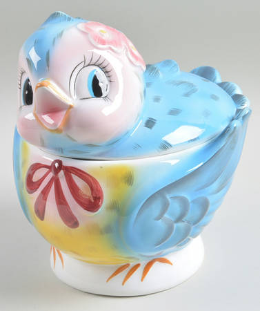 Blue Bird Cookie Jar & Lid