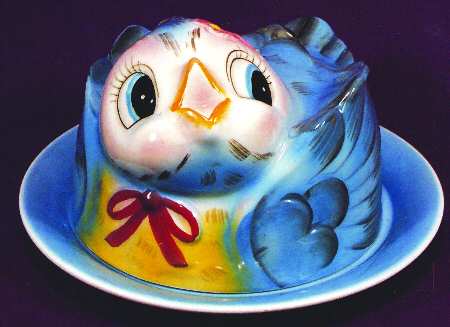 Blue Bird Covered Butter/Cheese