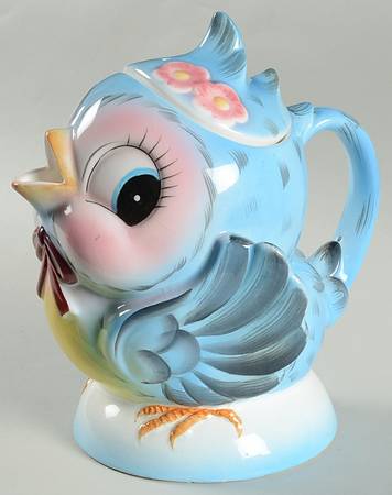 Blue Bird Musical Teapot & Lid
