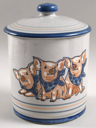 Precious Pigs Medium Canister & Lid