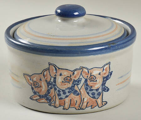 Precious Pigs Butter Tub & Lid
