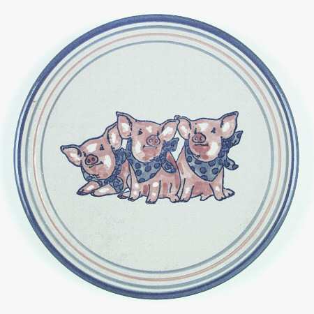 Precious Pigs Large Dinner Plate
