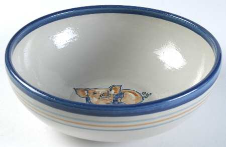 Precious Pigs 9" Round Vegetable Bowl