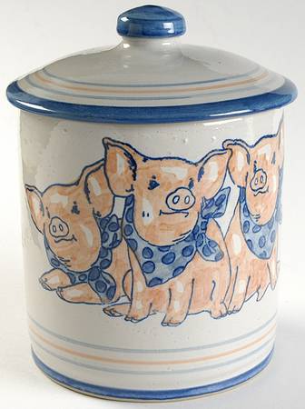 Precious Pigs Large Canister & Lid
