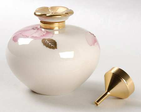 Royal Blossom Collection Perfume Bottle with Stopper and Metal Funnel