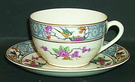 Ming-Birds (White) Flat Cup & Saucer Set
