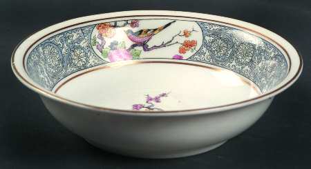 Ming-Birds (White) Rim Fruit/Dessert (Sauce) Bowl