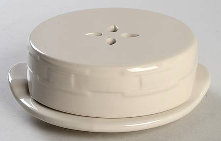Woven Traditions Ivory Cheese Baker (Brie) & Lid